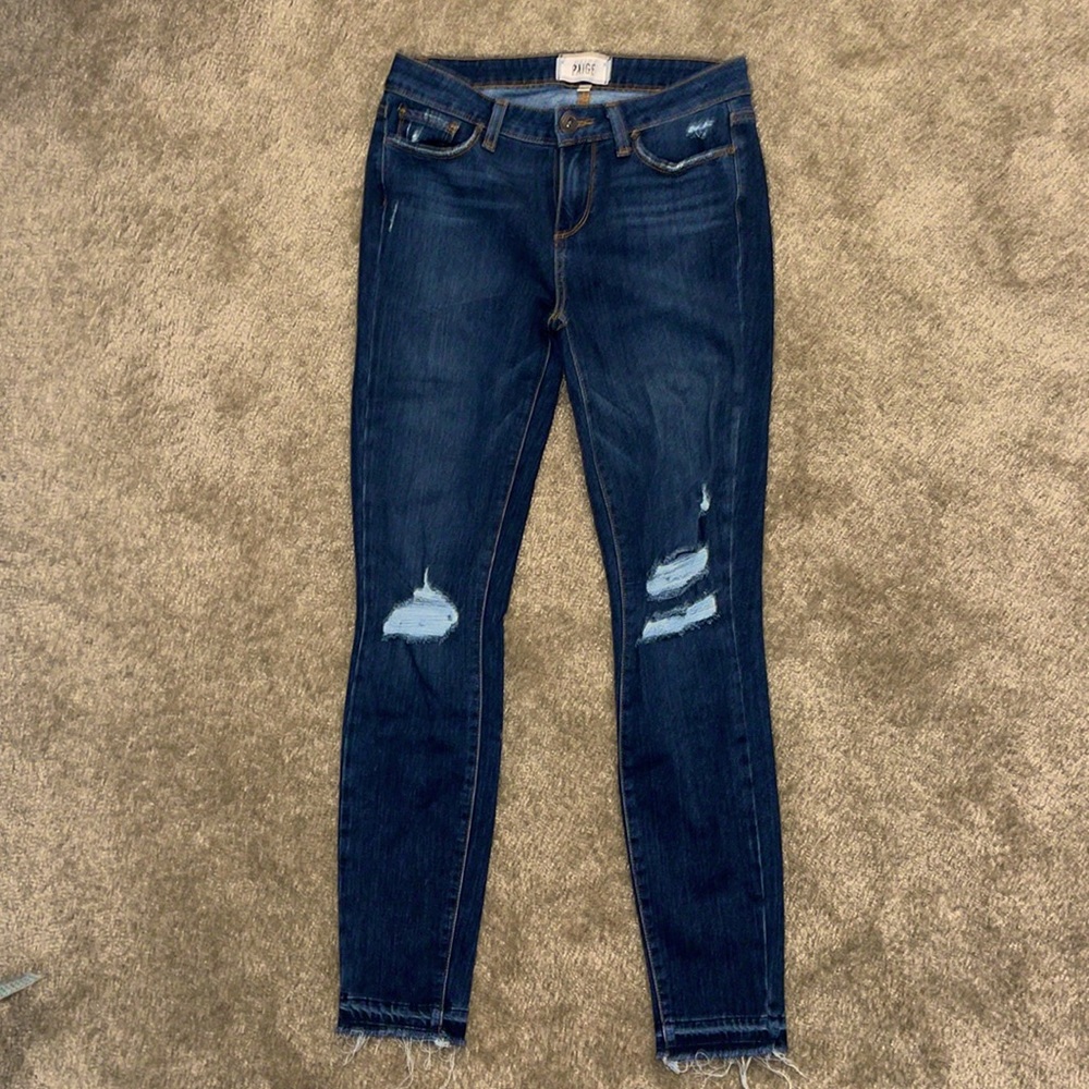 Paige skinny ankle jeans, size 29